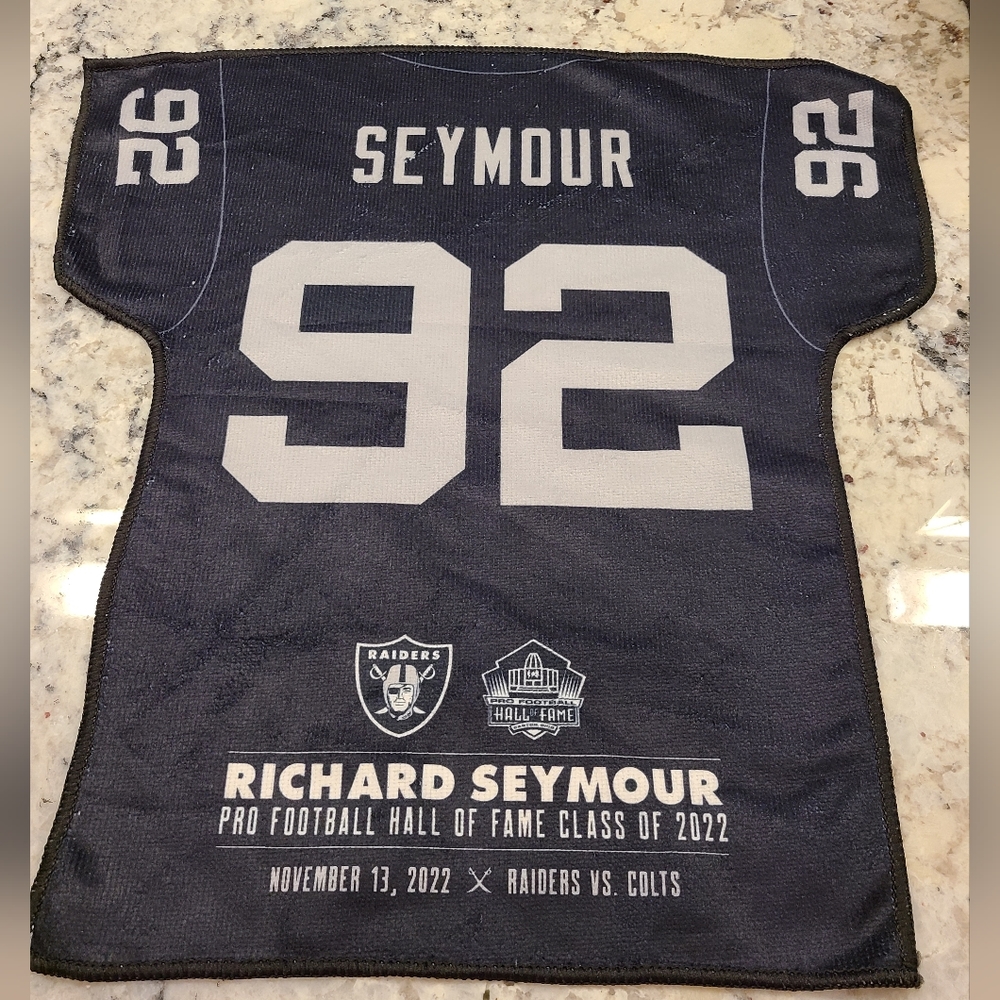 Richard Seymour Las Vegas Raiders Stadium Giveaway Commemorative Towel